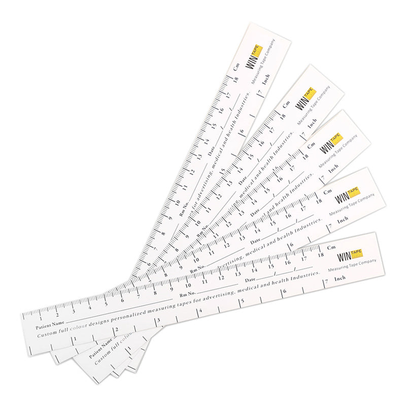 WINTAP 100Pcs/Sert Medical Measuring Tape 18CM 7Inch Wound Tape Measure  Papers Educare Wound Adhesive Paper Measuring Ruler Sets