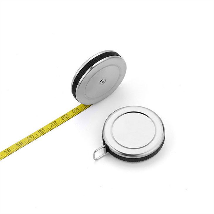 Mini Retractable Steel Pocket Measuring Ruler Tape Keychain 100cm
