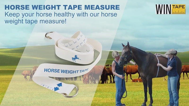 WINTAPE Portable Horse Weight Tape Measure Weight&Height Measurement Farm Tools Farm Animals 250cm/96 Inch Measuring Ruler