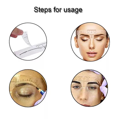 Wintape Custom Disposable Sticker Eyebrow Tool Ruler Sticker Disposable Self Adhesive Microblading Eyebrow Ruler