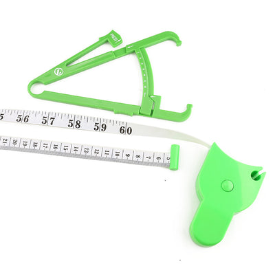 WINTAPE 2Pcs/Set Health Care Skinfold Body Fat Caliper Body Fat Tester With Body Mass Tape With Measurement Chart Health Tool
