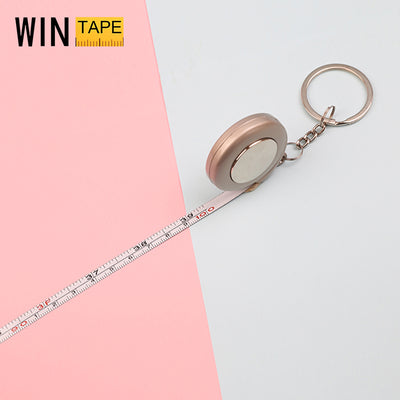 WINTAPE Mini 1M Measuring Tools Stainless Steel Retractable Ruler Tape Measure Keychain Measurement Key Ring Homeworking Tools