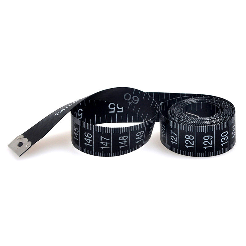 150cm/60inch Black Portable Tape Measure Body Measuring Ruler Sewing Tailor Mini Soft Flat Ruler Centimeter Meter Measuring Tape