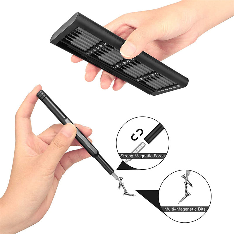 24 in 1 Screwdriver Sets Magnetic Phillips Screw Bits Screwdrivers Kit Electronic Phone PC DIY Repair Tools Tape Measure Sets