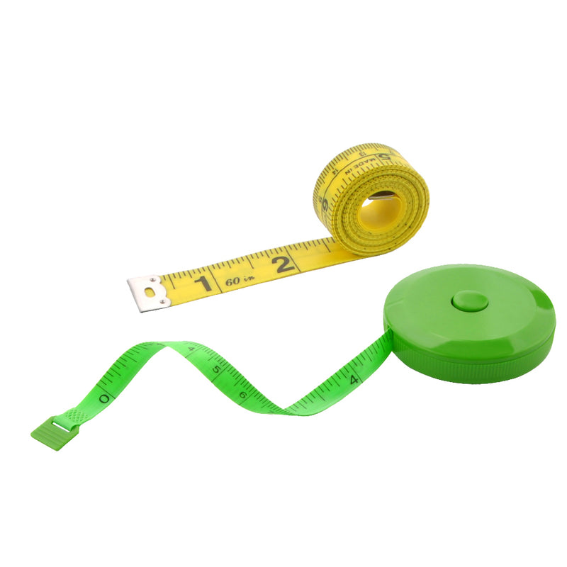 150cm/60inch Black Portable Tape Measure Body Measuring Ruler Sewing Tailor Mini Soft Flat Ruler Centimeter Meter Measuring Tape