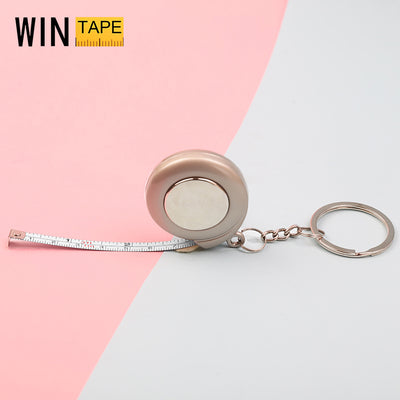 WINTAPE Mini 1M Measuring Tools Stainless Steel Retractable Ruler Tape Measure Keychain Measurement Key Ring Homeworking Tools