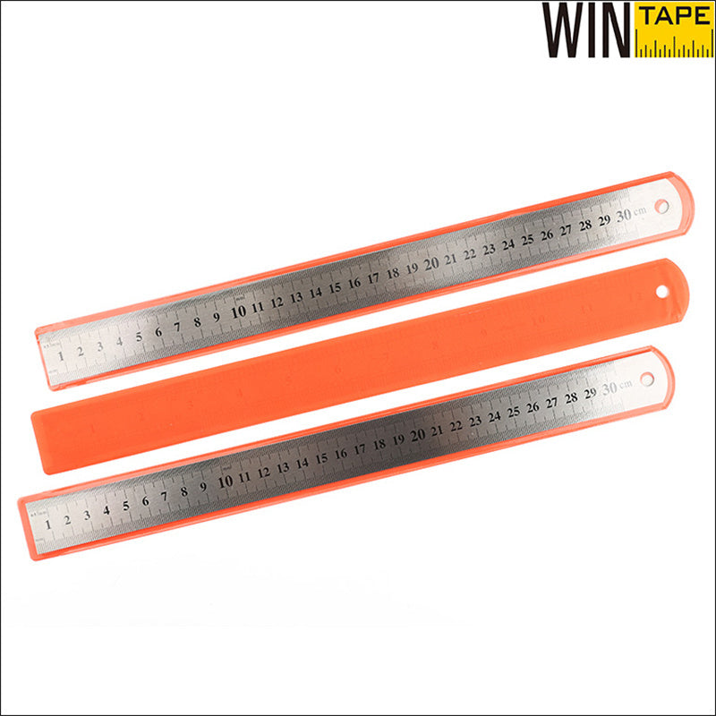 WINTAPE Stainless Steel Straight Ruler Double Sided Centimeter Inch Measuring Hand Tool Stationery Drafting Measurement For Kid