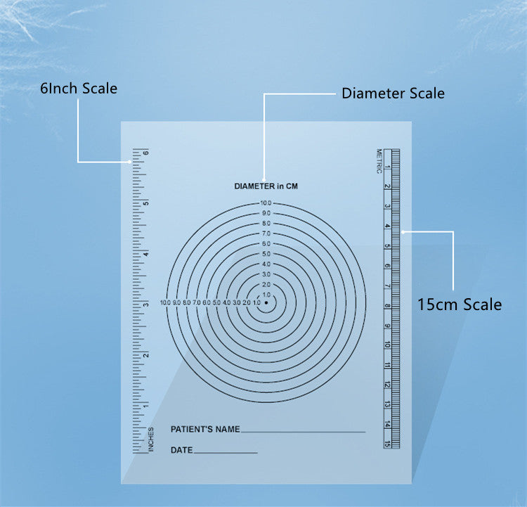 WINTAPE 15cm 6Inch Transparent Medical Disposable Wound Measuring Ruler  Medical Paper Diameter Tape Measure Tools 250Pcs/Set