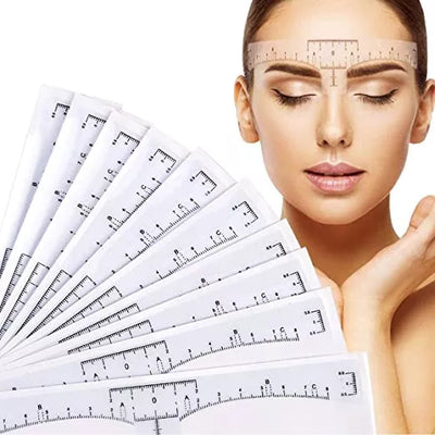 Wintape Custom Disposable Sticker Eyebrow Tool Ruler Sticker Disposable Self Adhesive Microblading Eyebrow Ruler