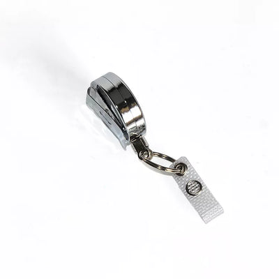 Stainless Steel Metal Retractable Badge Reel with Belt Clip and Key Ring for ID Badge Holder Key ID Card