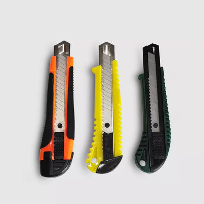 Multi-Functional Retractable Utility Cutter Knife Plastic Handle Comfortable Safty Carbon Steel Blade Anti-Slip Auto Lock