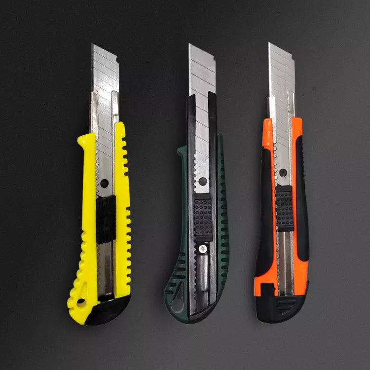 Multi-Functional Retractable Utility Cutter Knife Plastic Handle Comfortable Safty Carbon Steel Blade Anti-Slip Auto Lock