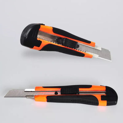 Multi-Functional Retractable Utility Cutter Knife Plastic Handle Comfortable Safty Carbon Steel Blade Anti-Slip Auto Lock