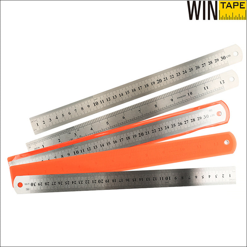 WINTAPE Stainless Steel Straight Ruler Double Sided Centimeter Inch Measuring Hand Tool Stationery Drafting Measurement For Kid