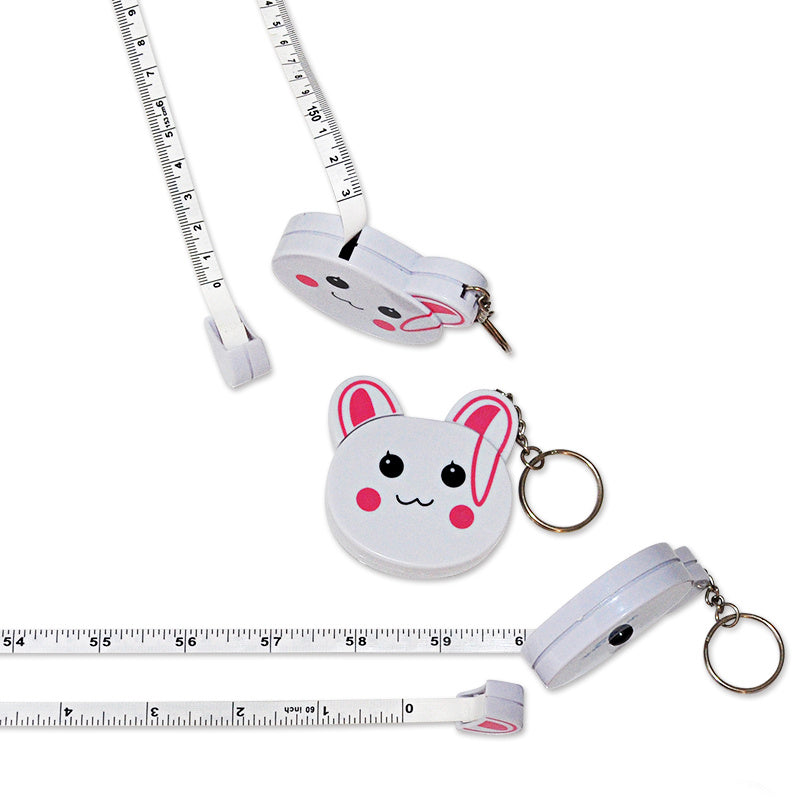 WINTAP Measuring Keychain Body Tape Ruler Measure For Sewing Tailor Fabric Retractable Cute Cartoon Measurements Tool 1.5M
