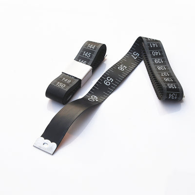 150cm/60inch Black Portable Tape Measure Body Measuring Ruler Sewing Tailor Mini Soft Flat Ruler Centimeter Meter Measuring Tape