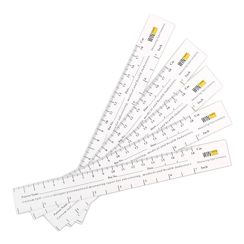 WINTAP 100Pcs/Sert Medical Measuring Tape 18CM 7Inch Wound Tape Measure Papers Educare Wound Adhesive Paper Measuring Ruler Sets