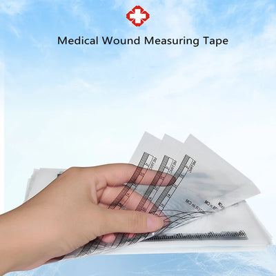WINTAPE 15cm 6Inch Transparent Medical Disposable Wound Measuring Ruler Medical Paper Diameter Tape Measure Tools 250Pcs/Set