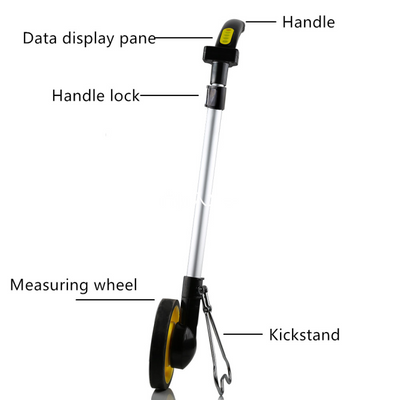 Wintape Digital Walking Wheel Tape With Handle Measure By Feet And Meter.