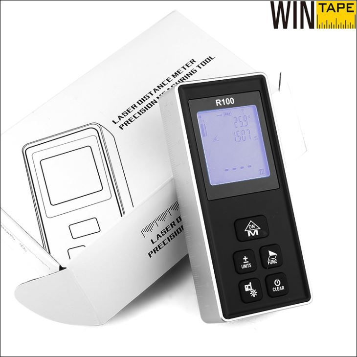 Wintape Metal Laser Distance Measurer Read In Inches/feet And Meter.