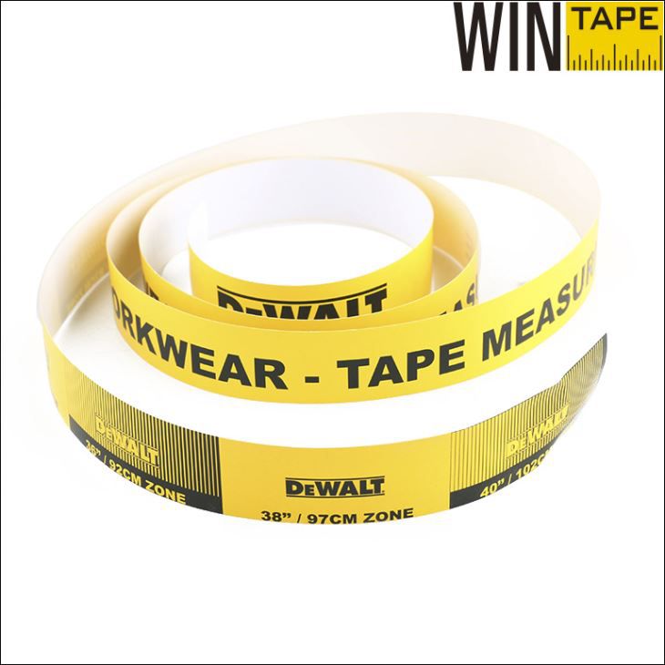 Wintape Paper Tape Measure 50pcs Per Pack With Hole And Perforated Edge Applied Glue To Top Edge.