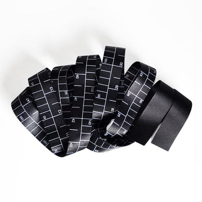 Wintape Soft Cool Black Polyester Ribbon Custom Measuring Band